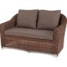 "Кон Панна" диван из искусственного ротанга двухместный, цвет коричневый