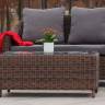 "Кон Панна" диван из искусственного ротанга двухместный, цвет коричневый