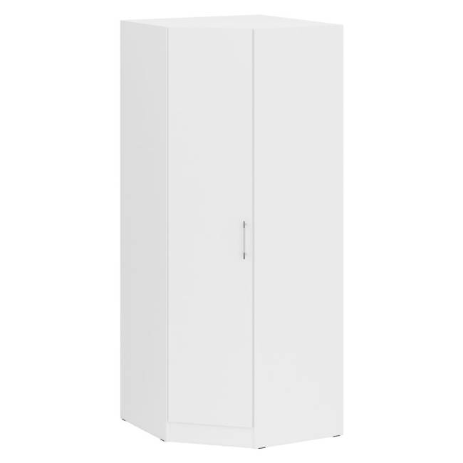 Кровать белая односпальная 800 с угловым шкафом Стандарт цвет белый