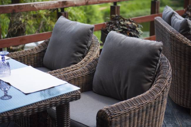 "Кон Панна" кресло из искусственного ротанга, цвет коричневый