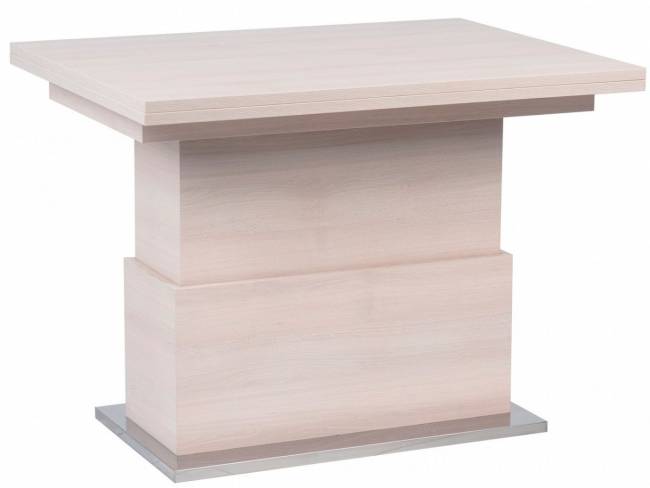 Стол-трансформер Левмар Slide D68/S79 дуб шамони светлый/ опоры нерж.сталь Стол-трансформер Левмар Slide D68/S79 дуб шамони светлый/ опоры нерж.сталь