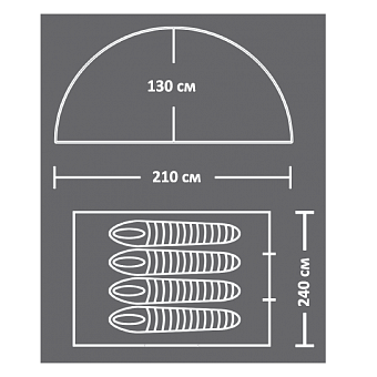 Палатка Campack Tent Dome Traveler 4