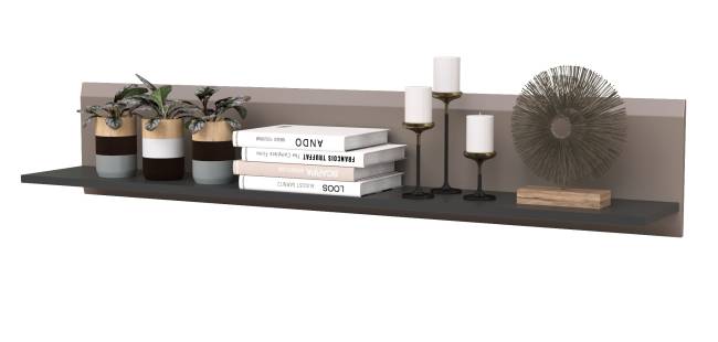 Полка открытая Сидней 16.486 цвет антрацит/МДФ веллюто капучино