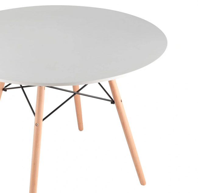 Стол EAMES белый D100