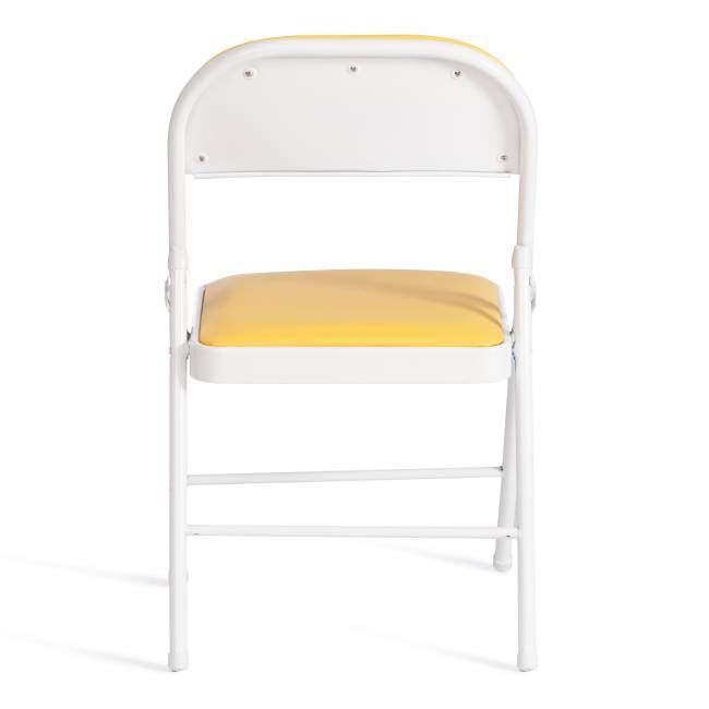 Стул складной FOLDER (mod. 3022G) каркас: металл, сиденье/спинка: экокожа, 46.5 х 47.5 х 79 см, yellow (желтый) / white (белый) (Комплект из 6 шт.) желтый, белый каркас: металл, сиденье/спинка: экокожа Стул складной FOLDER (mod. 3022G) каркас: металл, сиденье/спинка: экокожа, 46.5 х 47.5 х 79 см, yellow (желтый) / white (белый) (Комплект из 6 шт.) желтый, белый каркас: металл, сиденье/спинка: экокожа