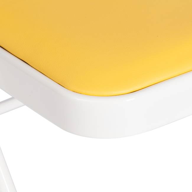 Стул складной FOLDER (mod. 3022G) каркас: металл, сиденье/спинка: экокожа, 46.5 х 47.5 х 79 см, yellow (желтый) / white (белый) (Комплект из 6 шт.) желтый, белый каркас: металл, сиденье/спинка: экокожа Стул складной FOLDER (mod. 3022G) каркас: металл, сиденье/спинка: экокожа, 46.5 х 47.5 х 79 см, yellow (желтый) / white (белый) (Комплект из 6 шт.) желтый, белый каркас: металл, сиденье/спинка: экокожа
