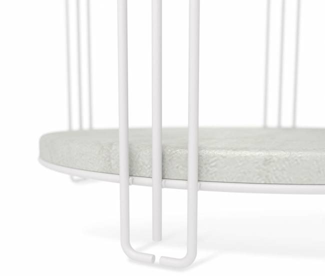 Столик кофейный SHT-CT33-1 белый муар / бетон лофт