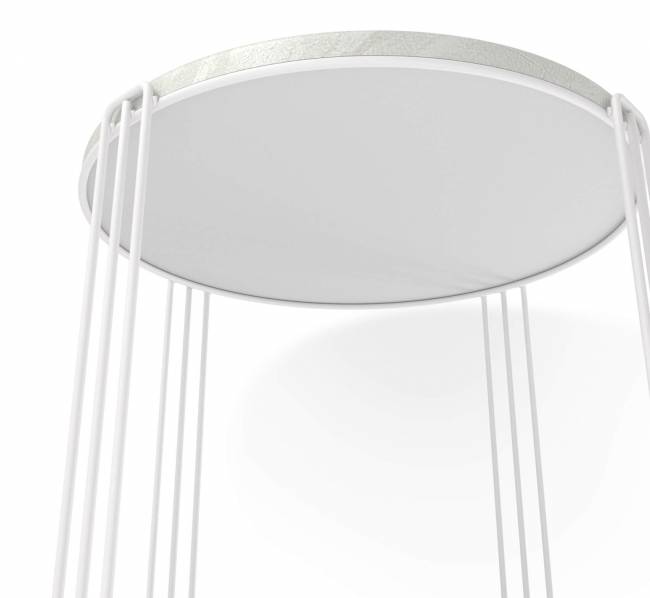 Столик кофейный SHT-CT33-1 белый муар / бетон лофт