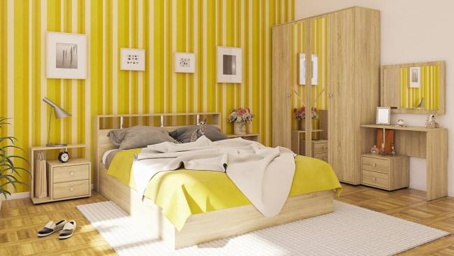 Кровать Камелия 1600 цвет дуб сонома