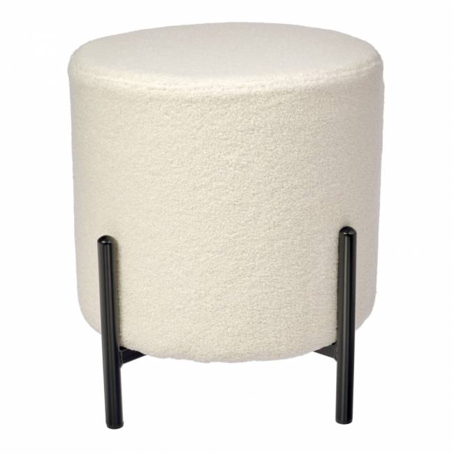 Стул-пуф Otis белый, искусственный мех Стул-пуф Otis белый, искусственный мех