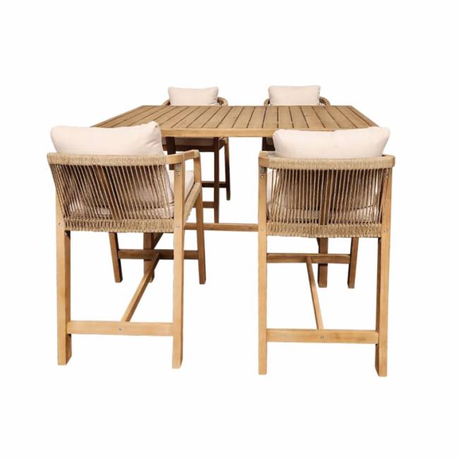 Комплект барной мебели Rimini натуральный, бежевый Комплект барной мебели Rimini натуральный, бежевый