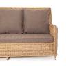 "Гляссе" диван трехместный из искусственного ротанга, цвет соломенный