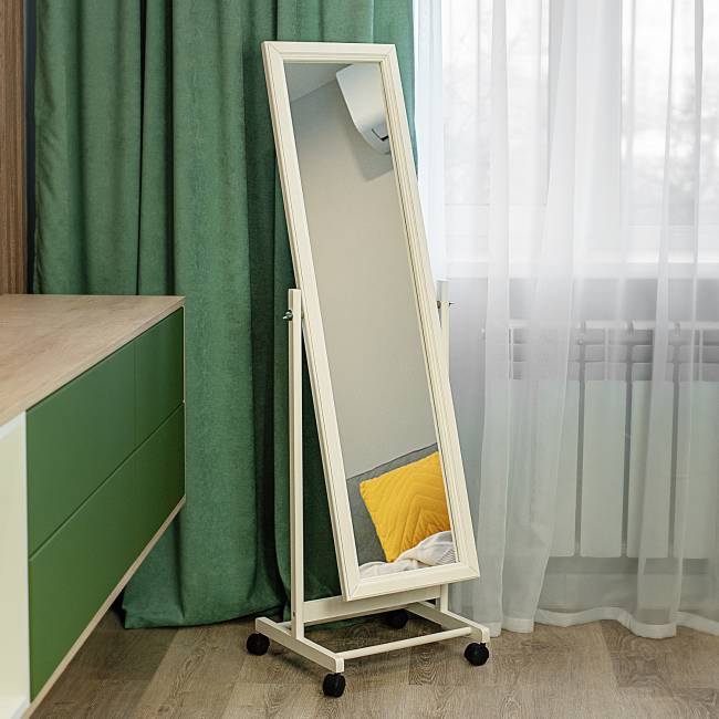 Зеркало напольное В 27Н слоновая кость 137 см х 42,5 см