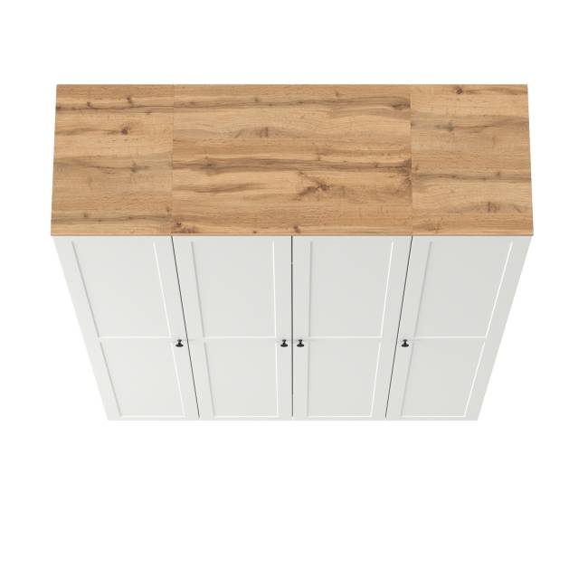 Набор шкафов Остин № 2 цвет белый шагрень/дуб крафт золотой