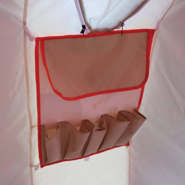 Палатка для зимней рыбалки Митек Нельма Куб-4 Люкс Профи (двухслойная, серебрянка)