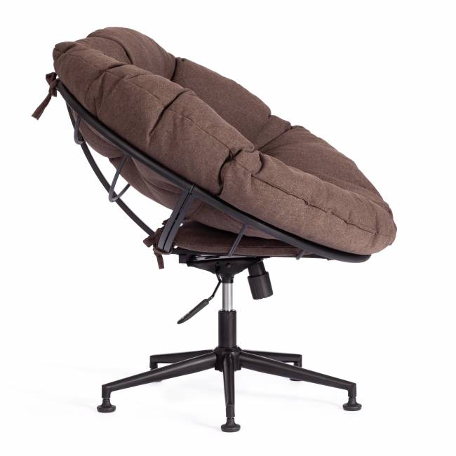 Кресло CLOUDE рогожка/металл, 97х98х90-96см, коричневый, 3М7-147 коричневый рогожка/металл