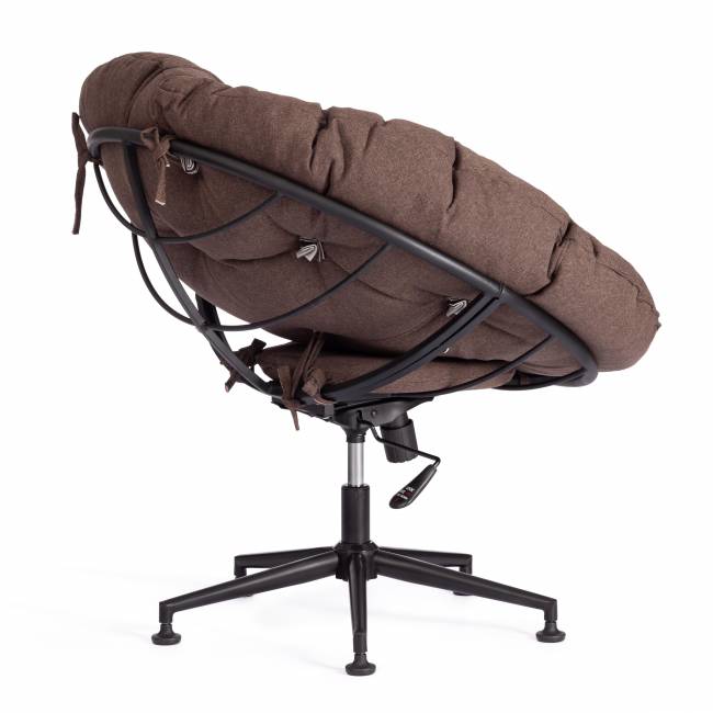 Кресло CLOUDE рогожка/металл, 97х98х90-96см, коричневый, 3М7-147 коричневый рогожка/металл