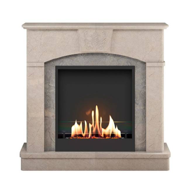 Биокамин в мраморном портале SteelHeat Praga (Стекло)