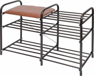 Этажерка для обуви Люкс арт. ЭТЛ3/А трехъярусная