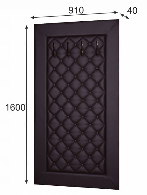 Вешалка в прихожую Оливия Н2 экокожа коричневый Вешалка в прихожую Оливия Н2 экокожа коричневый