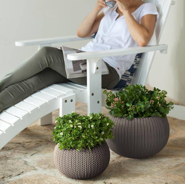 Кашпо Cozies M подвесное Коричневый Кашпо Cozies M подвесное Коричневый