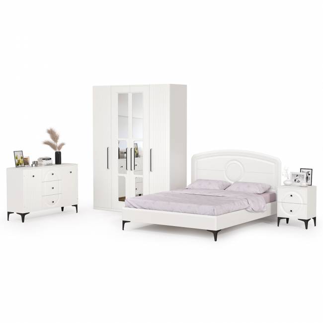 Валенсия Спальня № 31 цвет белый шагрень