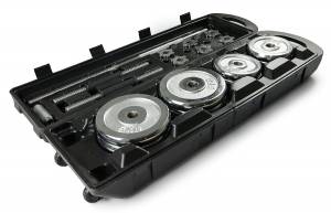 Набор хромированных гантелей и штанга "ATLAS SPORT", 50 кг в чемодане