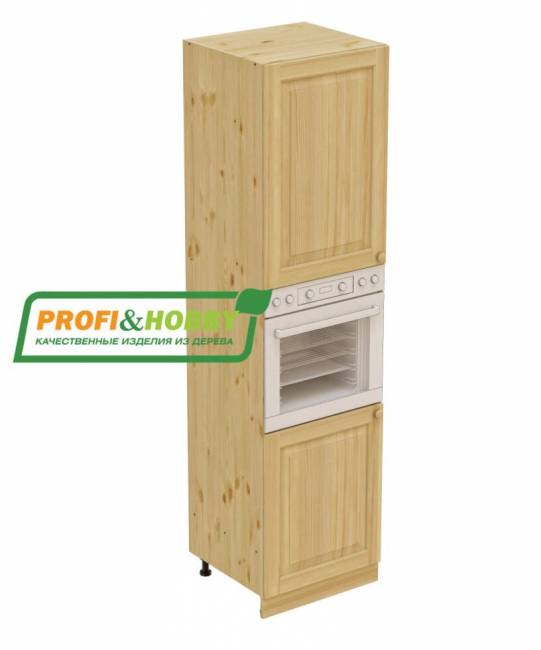 Пенал 2040 х 600 х 560 филенка, 2 двери (без полок), сосна, без покраски