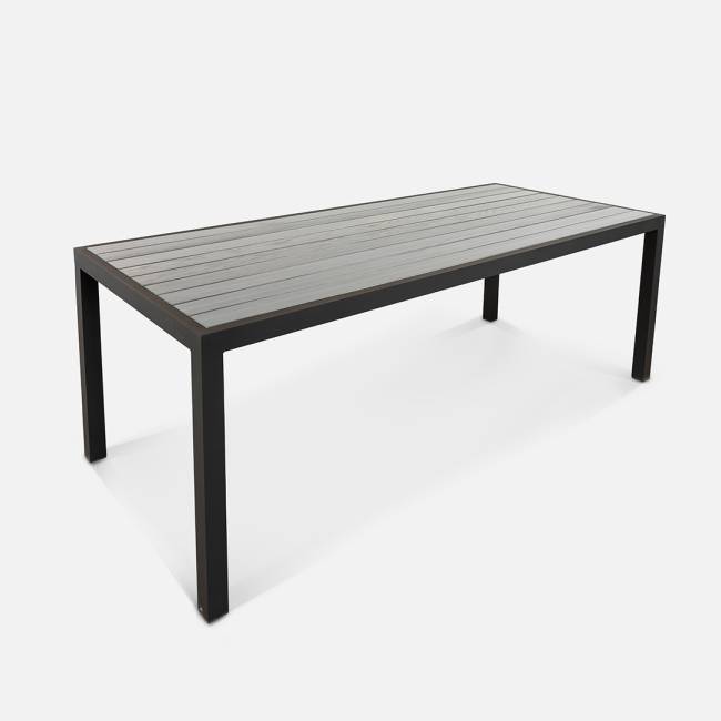 Стол Quadro 2300х990 wood (с упаковкой) RAL 9005, Термоясень.Бесцветное