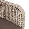 "Гляссе" диван трехместный из искусственного ротанга, цвет бежевый
