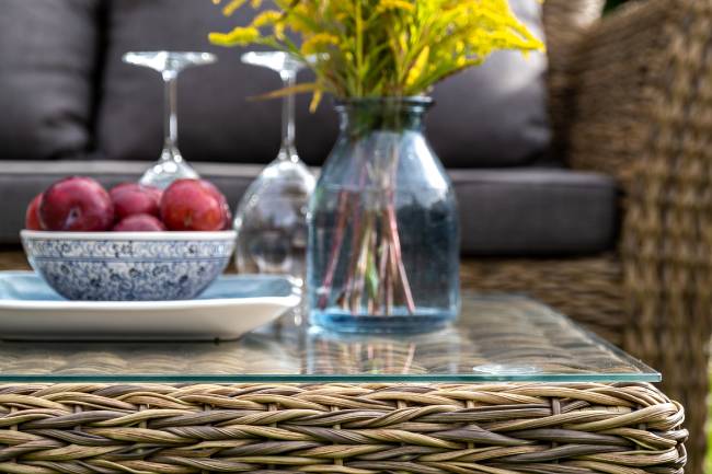 "Капучино" журнальный столик из искусственного ротанга (гиацинт), цвет соломенный "Капучино" журнальный столик из искусственного ротанга (гиацинт), цвет соломенный