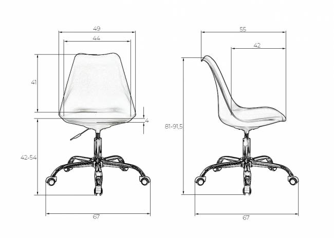 Офисное кресло для персонала DOBRIN MICKEY, белый