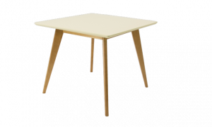 Стол Сканди М 90, Натуральное дерево/Слоновая кость