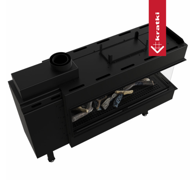 Газовая топка Kratki Pro LEO/LP/100/TUNEL/G31/37MBAR (баллонный газ)