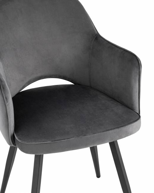 Стул Венера вращающийся велюр серый 2 шт