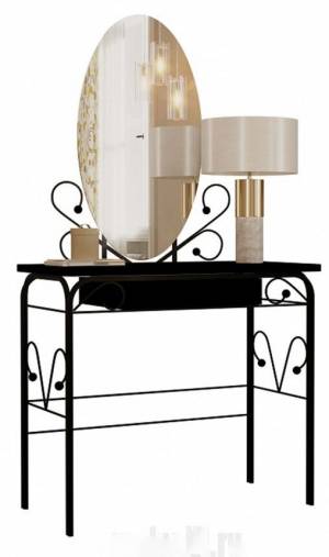 Стол  дамский с ящиком ММД 303  Черный / Венге