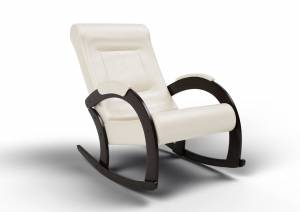 Кресло-качалка Венето, экокожа крем