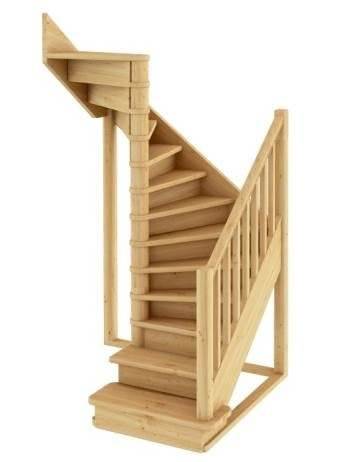 Деревянная лестница ЛС-05м под покраску