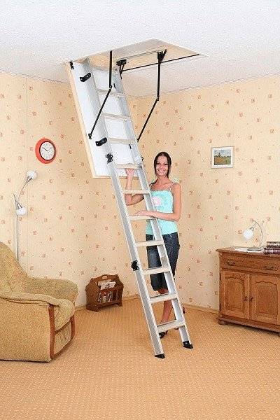 Алюминиевая чердачная лестница Alu-Profi 112х70