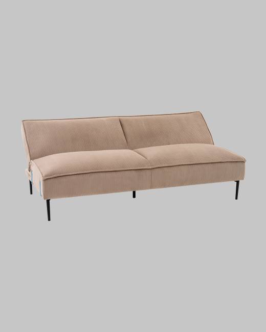 Диван прямой Кассель велюр рельефный бежевый