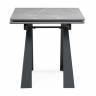 Обеденный стол Бэйнбрук 120х80х76 серый мрамор / графит