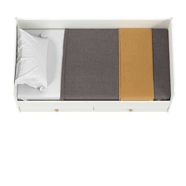 Кровать детская с ящиками Джастин 11.55 цвет белый шагрень