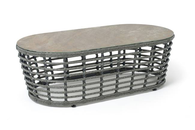 "Валенсия" журнальный столик из искусственного ротанга, цвет серый "Валенсия" журнальный столик из искусственного ротанга, цвет серый