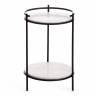 Столик кофейный Secret De Maison FASELIS ( mod. 11886 ) алюминиевый сплав/мрамор, 38*38*56 см, черный/белый мрамор черный/белый мрамор алюминиевый сплав/мрамор