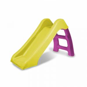 Горка детская пластиковая С 115-ЖМ, желтый, сиреневый