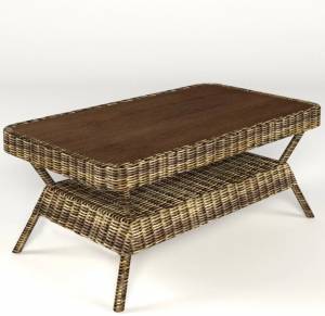 Стол кофейный "Сенатор", из искусственного ротанга, коричневый, светло-коричневый Стол кофейный "Сенатор", из искусственного ротанга, коричневый, светло-коричневый