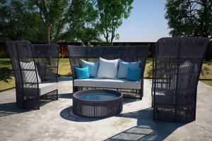 Комплект для отдыха "Соната", 1+1+2, серый Комплект для отдыха "Соната", 1+1+2, серый