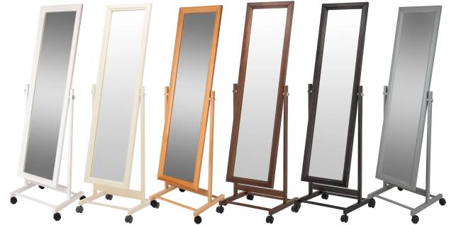 Зеркало напольное В 27Н белый 137 см х 42,5 см