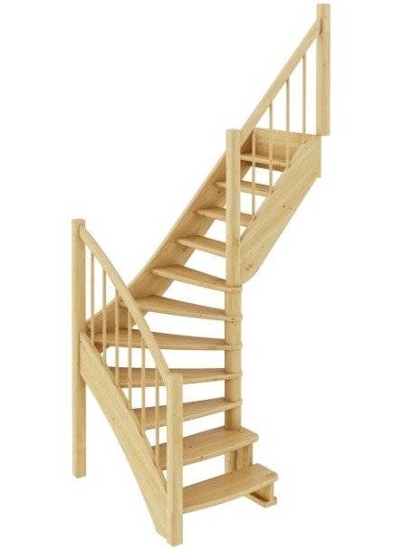 Деревянная лестница ЛС-09м/1 под покраску