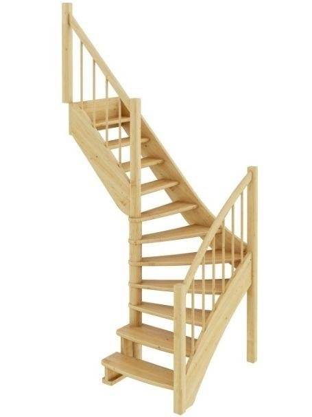 Деревянная лестница ЛС-09м/1 под покраску